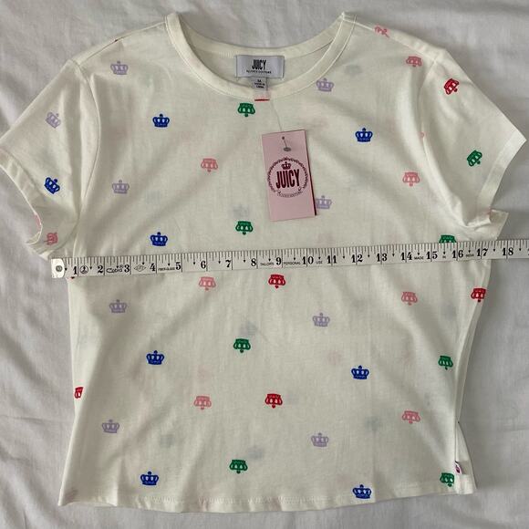NWT Juicy By Juicy Couture Womens Crew Neck Short Sleeve  Shirt Size M - Picture 3 of 7